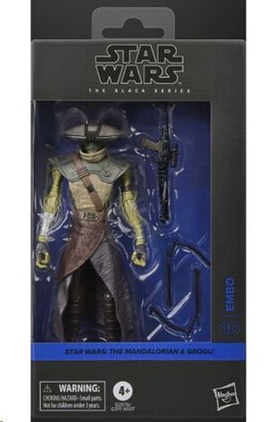 Portada de STAR WARS: THE MANDALORIAN AND GROGU THE BLACK EMBO FIGURA 15 CM