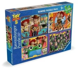 Portada de TOY STORY 5 PUZZLE BUMPER PACK 4 X 100 PC
