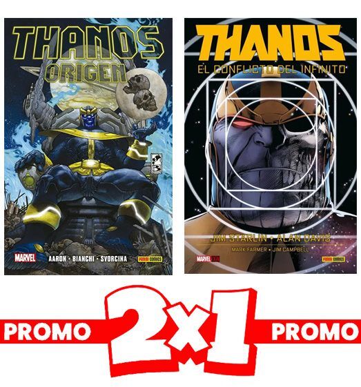 Portada de 2X1 THANOS EL CONFLICTO DEL INFINITO + THANOS: ORIGENES