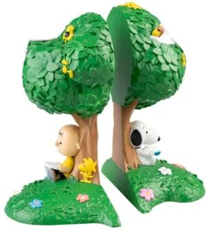 Portada de SNOOPY SUJETALIBROS CON CHARLIE BROWN Y WOODSTOCK
