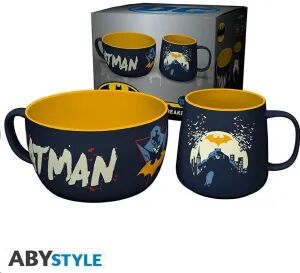DC COMICS SET DESAYUNO TAZA + BOL BATMAN