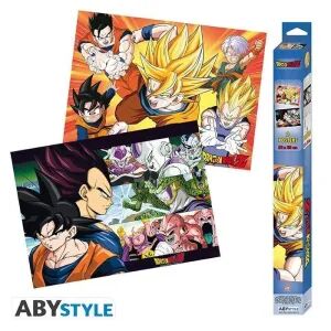 Portada de POSTER DRAGON BALL Z SET 2 CHIBI POSTERS - SAIYANS 52X38CM