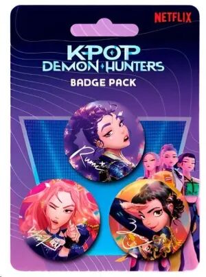 Portada de KPOP DEMON HUNTERS PACK 3 CHAPAS