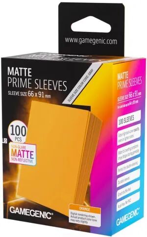Portada de GAMEGENIC FUNDAS MATTE PRIME SLEEVES ORANGE 66X91 (100)