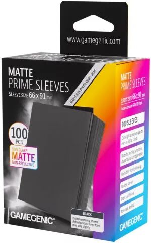 Portada de GAMEGENIC FUNDAS MATTE PRIME SLEEVES BLACK 66X91 (100)