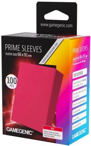 Portada de GAMEGENIC FUNDAS PRIME SLEEVES RED 66X91 (100)