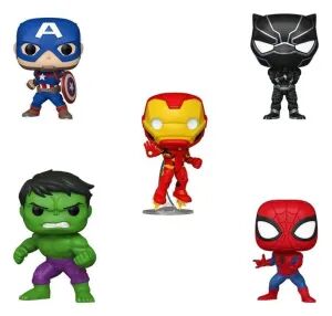 Portada de MARVEL PACK DE 5 FIGURAS POP! VINYL BUNDLE 9 CM