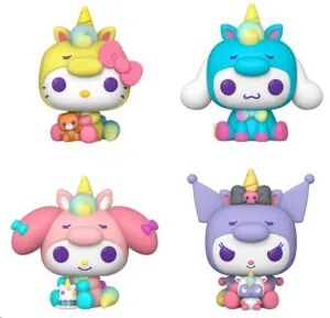 Portada de SANRIO FIGURAS POP! VINYL PACK 4 FIGURAS HELLO KITTY UNICORN OUTFIT BUNDLE 9 CM